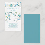 Trendy Botanical Orchid Flowers Coastal Visitekaartje (Voorkant / Achterkant)