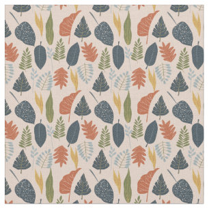 Trendy botanisch kleurig patroon roze groen stof