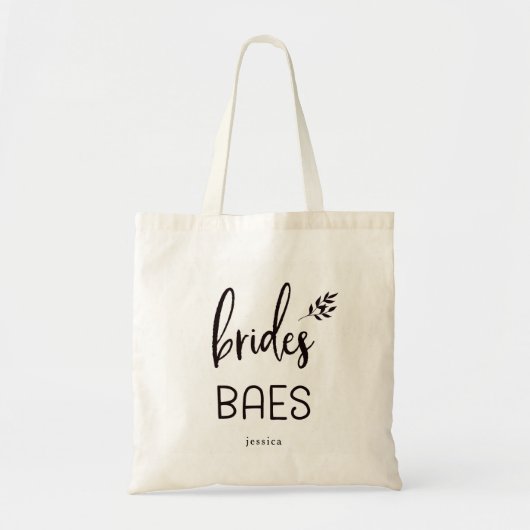 Trendy Botanisch Manuscript | Brides Baes Tote Bag (Voorkant)