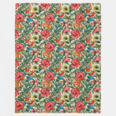 Trendy  botanische inspiratie van William Morris Fleece Deken (Voorkant)