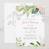 Trendy botanische moderne schoonheidssalon grand o kaart (Voorkant / Achterkant)