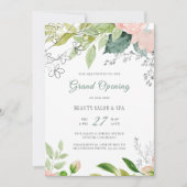 Trendy botanische moderne schoonheidssalon grand o kaart (Voorkant)