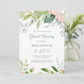 Trendy botanische moderne schoonheidssalon grand o kaart (Staand voorkant)