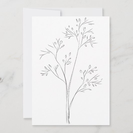 Trendy botanische moderne schoonheidssalon grand o kaart (Achterkant)