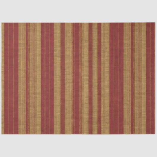 Trendy Bourgogne Gold Luxe Linnen Collectie Tissuepapier (Voorkant)