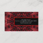 Trendy Bourgondische Red Nail Salon Beauty Mode Visitekaartje (Achterkant)