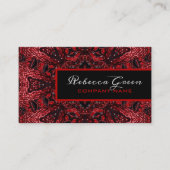 Trendy Bourgondische Red Nail Salon Beauty Mode Visitekaartje (Voorkant)