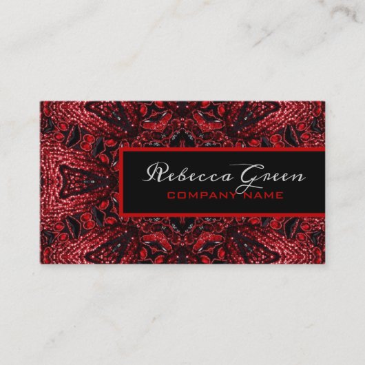 Trendy Bourgondische Red Nail Salon Beauty Mode Visitekaartje (Voorkant)