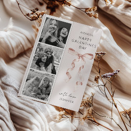 Trendy Bow 3 Foto Galentines Day Kaart