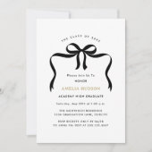 Trendy Bow Ribbon Afstuderen foto afstudeerfeest Kaart (Voorkant)