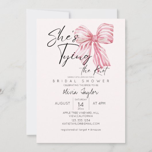 Trendy Bow Ze bindt het knoop Vrijgezellenfeest Kaart (Voorkant)