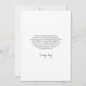 Trendy Boy Afstuderen Foto minimaal bewerkbaar Bedankkaart (Achterkant)