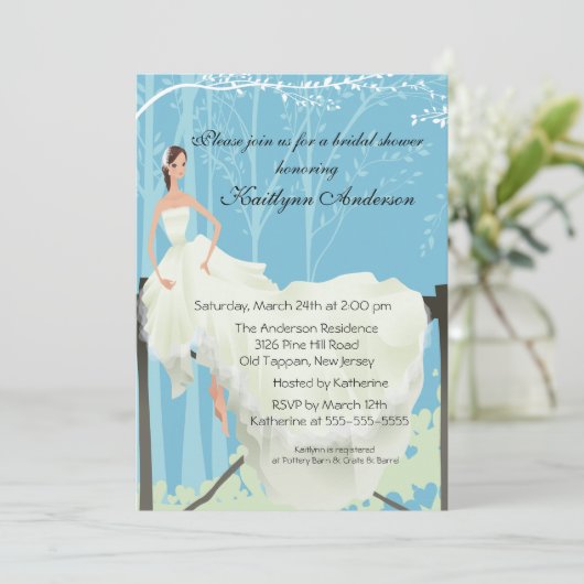 Trendy Bride Bridal Shower Kaart (Staand voorkant)