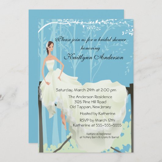 Trendy Bride Bridal Shower Kaart (Voorkant / Achterkant)