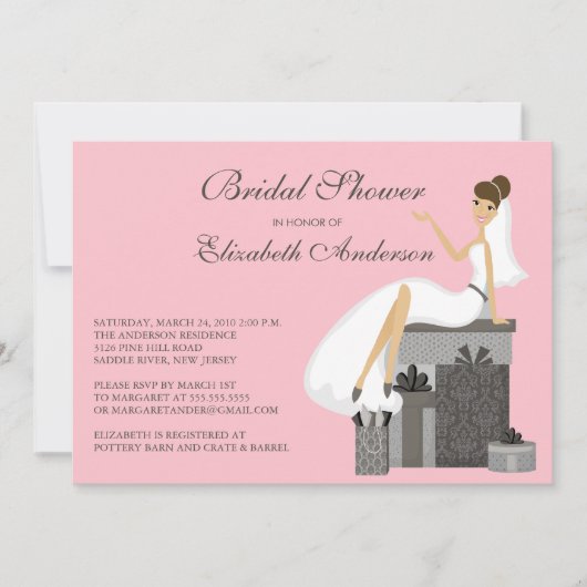 Trendy Bride Bridal Shower Kaart (Voorkant)