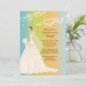 Trendy Bride Pastel Vrijgezellenfeest Invite Kaart (Staand voorkant)