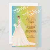 Trendy Bride Pastel Vrijgezellenfeest Invite Kaart (Voorkant / Achterkant)