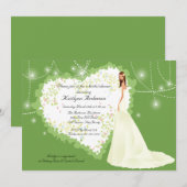Trendy Bride Vrijgezellenfeest Heart Invitation Kaart (Voorkant / Achterkant)