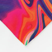 Trendy Bright Blauw Roze Groen Abstract Patroon Fleece Deken (Hoek)