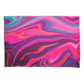 Trendy Bright Blauw Roze Groen Abstract Patroon Kussensloop (Voorkant)