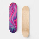 Trendy Bright Blauw Roze Groen Abstract Patroon Persoonlijk Skateboard (Voorkant)