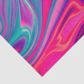 Trendy Bright Blauw Roze Groen Abstract Patroon Tissuepapier (Detail)