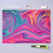 Trendy Bright Blauw Roze Groen Abstract Patroon Tissuepapier (Craft)