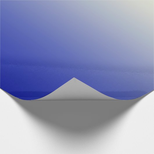 Trendy Bright Blue tot  White Ombre gradiënt Cadeaupapier (Hoek)