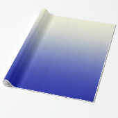 Trendy Bright Blue tot  White Ombre gradiënt Cadeaupapier (Uitgerold)