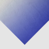 Trendy Bright Blue tot  White Ombre gradiënt Tissuepapier (Detail)
