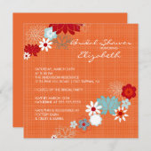 Trendy Bright Floral Bridal Shower Kaart (Voorkant / Achterkant)