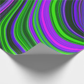 Trendy Bright Neon Paarse Groene Abstracte Patroon Cadeaupapier (Hoek)