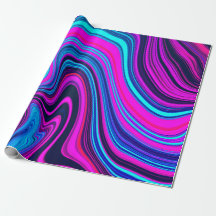 Trendy Bright Neon Paarse Roze Abstract Pattern