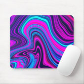 Trendy Bright Neon Paarse Roze Abstract Pattern Muismat (Met muis)