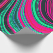 Trendy Bright Neon Roze Groen Abstract Patroon Cadeaupapier (Hoek)