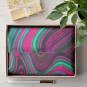 Trendy Bright Neon Roze Groen Abstract Patroon Tissuepapier (Geschenk)