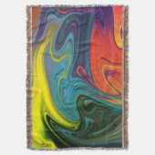 Trendy Bright Neon sinaasappel rood blauw groen ge Deken (Voorkant Verticaal)