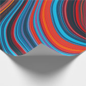 Trendy Bright Oranje Blauw Abstract Patroon Cadeaupapier (Hoek)