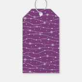 Trendy - Bright Paarse - Sneeuwvlok cadeau Labels Cadeaulabel (Achterkant)