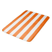 Trendy Bright Summer Hot Oranje Horizontale Stripe Badmat (Gekanteld)