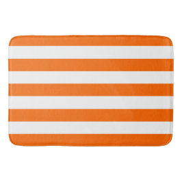 Trendy Bright Summer Hot Oranje Horizontale Stripe Badmat