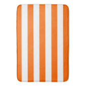 Trendy Bright Summer Hot Oranje Horizontale Stripe Badmat (Voorkant Verticaal)