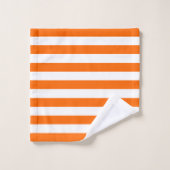 Trendy Bright Summer Hot Sinaasappel Stripes Bad Handdoek (Wasdoekje)