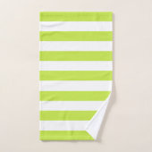 Trendy Bright Summer Lime Green Stripes Bad Handdoek (Handdoek)