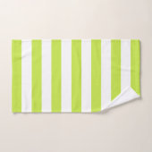 Trendy Bright Summer Lime Green Stripes Bad Handdoek (Handdoek)