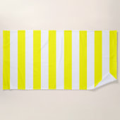 Trendy Bright Summer Radiant Yellow Stripes Strandlaken (Voorkant)