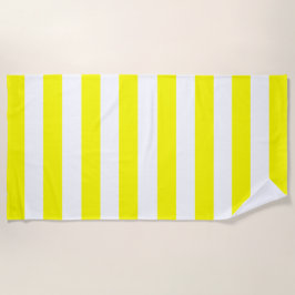 Trendy Bright Summer Radiant Yellow Stripes Strandlaken