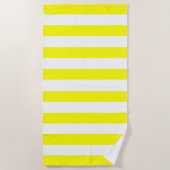 Trendy Bright Summer Radiant Yellow Stripes Strandlaken (Voorkant)
