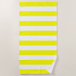 Trendy Bright Summer Radiant Yellow Stripes Strandlaken