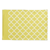 Trendy Bright Yellow Moraccan Quatrefoil Pattern Kussensloop (Achterkant)